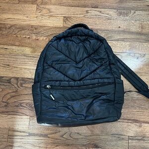 Athleta x Caraa Black Quilted Commuter School Laptop Backpack One Size